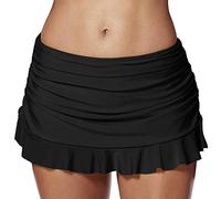 Topgrowth Accessorio Donna Gonna da Nuoto Elegante Slim Gonna da Bagno Ruched Sportivo Costumi da Bagno Donna Pantaloncini da Bagno per Donna Gonna Corta Vestito da Spiaggia (Black, M)