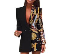 Topgrowth Accessorio Vestito Donna Blazer Bottoni Elegante Abiti Paillettes A Maniche Lunghe Scollo A V Abito Slim Fit Bottoni Giacca Ufficio Vestiti Eleganti Partito Cocktail Abito Blazer Glitterate