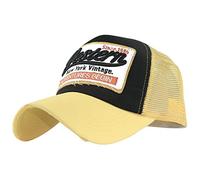 Topgrowth Cappellino Estivo Ricamato Cappelli a Rete per Uomo Donna Traspirante Cappello Casuali Hip Hop Hat da Baseball (Giallo)