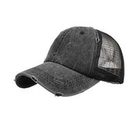 Topgrowth Cappello Baseball Uomo Donna Cappellino Estivo Ricamato Cappelli a Rete Traspirante Cappello con Visiera Casuale Hip Hop Hat (Nero)