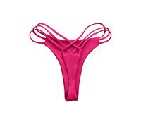 Topgrowth Costume da Bagno Donna Bikini Perizoma Liscio Costumi da Bagno Thong Elastico Spiaggia Slip Beachwear Intima Underpant (Rosa Caldo, S)