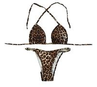 Topgrowth Costumi Da Bagno Donna Bikini Push-Up Swimwear Reggiseno Imbottito Bikini Set Leopardato Stampa Costumi da Bagno Balneare Swimsuit