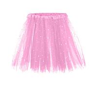 Topgrowth Sottogonna in Tulle da Donna Gonna in Tulle Donna Gonna Tutu Donne Partito Gonne Tutu con Paillettes Gonna da Ballo 3 Strati Multicolore (Z1-Pink, One Size)
