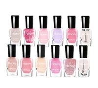 Tophany Set di smalti per unghie non tossici, facili da applicare e asciugatura rapida, ecologici e organici a base d'acqua per donne, adolescenti e bambini (12 vasetti).