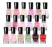 Tophany Smalto per unghie non tossico, facile da staccare e ad asciugatura rapida, ecologico e biologico, a base d'acqua, per donne e adolescenti (18 vasetti)