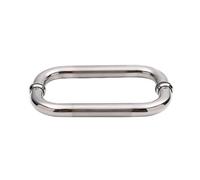 TopHomer 1 maniglia per porta della doccia, 05 x 19 cm, in acciaio inox 304, a forma di O, per porte doccia senza telaio