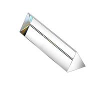 TopHomer 1 Prisma triangolare in cristallo K9 trasparente per foto arcobaleno luci prismi ottici di cristallo fisici insegnamento di fisica spettro di luce rifratta, 150 mm