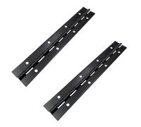 TopHomer 2 cerniere in ferro nero opaco per pianoforte, 250 x 30 mm, resistenti, cerniere continue con fori per pianoforti, ante di armadi e finestre grandi