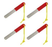 TopHomer 4 affilacoltelli portatili con manico, affilaami da pesca a doppia faccia per fissare ganci, lucidare le linee, regolare le derive (rosso-giallo)