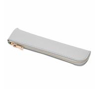 TopHomer Astuccio in PU, custodia minimalista in tinta unita, con cerniera, facile da pulire, multiuso, da viaggio, porta passaporto e borsa per il trucco, Grigio, moderno