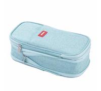 TopHomer Astuccio per matite di grande capacità, design a doppia cerniera con rete, tasche interne ed esterne, organizer multiuso per scuola, viaggi, ragazzi e adulti, Verde menta, moderno