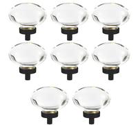 TopHomer Bottoni rotondi decorativi in cristallo artificiale, 8 pezzi da 45 mm, maniglie per porte in vetro, pomelli rotondi per mobili per armadio, vetro, porta scorrevole, cassetto, maniglie in