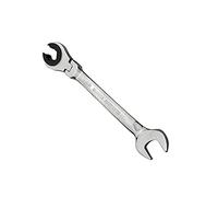 TopHomer Chiave a cricchetto per tubi a testa flessibile da 8 mm, doppia estremità aperta, finitura lucida a specchio, in acciaio al cromo-vanadio, chiave a testa fissa per raccordi a flare