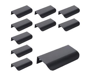 TopHomer Confezione da 10 maniglie nascoste per armadi da 80 mm, maniglie nascoste per mobili da cucina, maniglie nere per armadio, libreria (distanza tra i fori 64 mm)