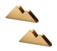 TopHomer Confezione da 2 porta carte in metallo, espositore per biglietti da visita, in acciaio inossidabile, organizer minimalista da scrivania per ufficio e casa (oro)