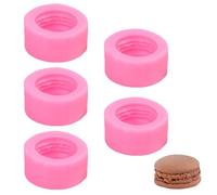 TopHomer Confezione da 5 stampi in silicone per macaron, hamburger, fondente, riutilizzabili, per decorare torte, cioccolato, cupcake, dessert, gesso, 5,2 x 2,5 cm