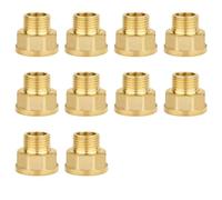 TopHomer Connettore riduttore con boccola filettata da 3/4 femmina a maschio 3/4, raccordi esagonali in ottone per conversione di collegamento tubi, 10 pezzi, DN20