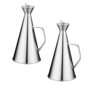 TopHomer Dispenser per olio a tenuta stagna, 500 ml, in acciaio inox, antigoccia, nessun disordine, per olio d'oliva, aceto e altri liquidi, utensili da cucina per barbecue, confezione da 2