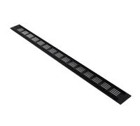 TopHomer Griglia rettangolare in lega di alluminio, 600 mm x 50 mm, 2 pezzi, nero opaco