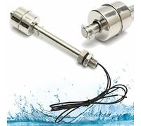 TopHomer Interruttore galleggiante L100 mm, sensore di livello dell'acqua liquido verticale in acciaio inox, interruttore a galleggiante utilizzato in elettricità, drenaggio, controllo del livello e