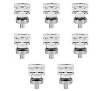 TopHomer Pomelli rotondi decorativi in cristallo trasparente, 8 pezzi da 26 mm pomelli esterni per mobili in cristallo artificiale, maniglie per porte in vetro, pomelli rotondi per mobili per armadio