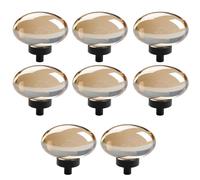 TopHomer Pomelli rotondi decorativi in cristallo trasparente, 8 pezzi da 45 mm pomelli esterni per mobili in cristallo artificiale, maniglie per porte in vetro, pomelli rotondi per mobili per armadio