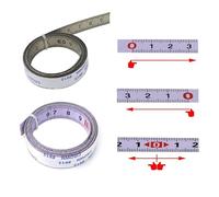 TopHomer Regole metriche, strisce di traccia autoadesive, per sega a scheda, metro a nastro, righello di scala, da sinistra a destra, 0-5 m, bianco, 1 pezzo