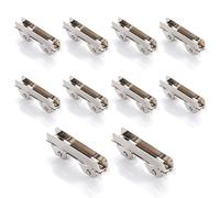 TopHomer Rulli per porte in vetro, 10 pezzi, in ferro, 6 mm di spessore dell'albero, 6 mm di larghezza scanalata, industriali