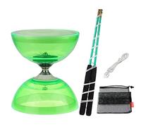 TopHomer - Set di diabolo a tre cuscinetti con corda di ricambio da 10 m, 2 pali professionali e borsa a rete, 4 colori