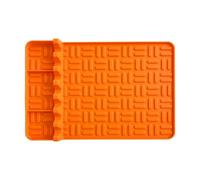 TopHomer Tappetino per utensili in silicone arancione, pieghevole, grande spatola per barbecue, supporto per griglia laterale per posizionare spezie, pennelli, cucchiai