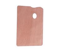 TopHomer Tavolozza rettangolare in legno marrone vintage con foro per pollice per pittura acrilica, olio e acquerello, 29,5 x 20 cm