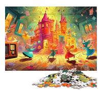Topi Danzanti Puzzle Per Adulti Puzzle in Legno 300 Pezzi Gioco Education Per Gioco Familiare Regalo Per Amore E Amico Decorazione Interna Unica Stress Relief 300pcs (40x28cm)