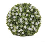 Topiaria artificiale a sfera di lavanda, 25 cm, fiore finto da appendere per la casa, decorazione per feste di nozze, pianta artificiale in plastica (E 25 cm)