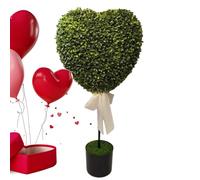 Topiaria artificiale - Decorazione per la casa con cuore artificiale di San - Vasetti decorativi per potatura topiaria per interni | Per uso interno ed esterno in soggiorno, tavolo, finestra