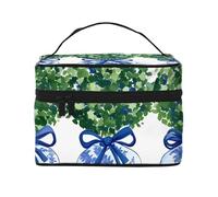 Topiary Chinoiserie Ginger Jar Travel Makeup Bag - Organizer portatile per articoli da toeletta con scomparti con cerniera per spazzole, bottiglie e prodotti per la cura della pelle