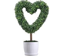 Topiary Per Esterni - Topiaria Cuore 25,5 Pollici Grande Pianta di San Con Artificiale a Forma di Cuore Primavera, Topiary Artificiale per Il Giardino, Vaso di Fiori