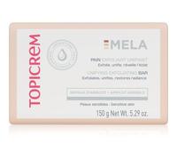 Topicrem - Mela, Pane Esfoliante Unificante - Unifica la Carnagione, Esfolia e Risveglia la Scinta - Olio di Oliva, Coprah e Nuclei di Albicocca - Cura Viso e Corpo per Pelle Sensibile - 150 g