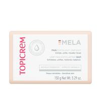 Topicrem - Mela, Pane Esfoliante Unificante - Unifica la Carnagione, Esfolia e Risveglia la Scinta - Olio di Oliva, Coprah e Nuclei di Albicocca - Cura Viso e Corpo per Pelle Sensibile - 150 g