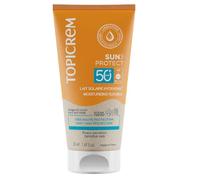 Topicrem - Sun Protect, Latte solare idratante viso e corpo SPF50+ - Crema solare ad altissima protezione, idrata 24 ore - Cura della pelle sensibile, dai 3 anni - Profumo soleggiato - 50 ml