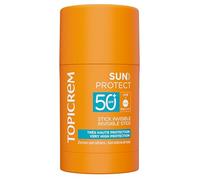 Topicrem - Sun Protect, Stick Invisible SPF50+ - Stick solare Viso Altissima Protezione, Idrata 8 ore - Cura della pelle sensibile, esposta al sole - Senza profumo - 15 g