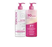 TOPICREM UH ultra-hydrating body milk pack 2 x 500 ml