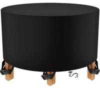 TopIdea Copertura Tavolo Esterno Rotondo Coperture per Tavoli da Giardino Impermeabile Anti-UV Antivento 600D Oxford Copertura per Mobili da Giardino 80x75cm