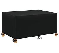 TopIdea Coperture per Mobili da Giardino 155x115x65cm 600D Oxford Copertura Tavolo Sedie Esterno Telo Copri Tavoli da Terrazza Quadrato Impermeabile Anti-UV Antivento Copertura da Tavolo da Giardino