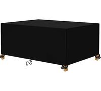 TopIdea Coperture per Mobili da Giardino 250x120x80cm Copertura Tavolo Sedie Esterno Telo Copri Tavoli da Terrazza Quadrato 600D Oxford Impermeabile Anti-UV Antivento Copertura da Tavolo da Giardino