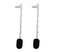 Topiky 2 Microfoni di Ricambio per Cuffie, Microfono Pieghevole con Cancellazione del Rumore per TR, Spina Placcata Oro per gli Appassionati di Giochi (WHITE)