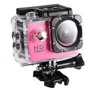 Topiky Action Camera 4K impermeabile 30m Sport all'aria aperta Videocamera DV 1080P Full HD LCD Mini videocamera portatile con batterie ricaricabili 900mAh e kit di accessori di montaggio(Rosa)