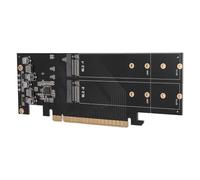 Topiky Adattatore Quad M.2 NVMe a PCIE 4.0 X16, Scheda Soft SSD M Key 4 Porte Ad Alta velocità 4x32 Gbps, Adattatore PCIE 4.0 X16, per Computer PC, per 11 10 8
