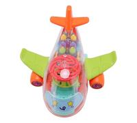 Topiky Aereo Elettrico per Bambini con Musica e Luci, Aereo Educativo con Ingranaggi Trasparenti, Modello di di Simulazione Universale, Giocattolo Interattivo Alimentato a Batteria per Bambini