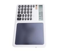 Topiky Calcolatrice con Blocco Note Display a 12 Cifre, Calcolatrice Multifunzionale Alimentata a Batteria Solare per la Scuola, l'ufficio, la Casa, l'ufficio (WHITE)
