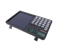 Topiky Calcolatrice con Blocco Note Display a 12 Cifre, Calcolatrice Multifunzionale Alimentata a Batteria Solare per la Scuola, l'ufficio, la Casa, l'ufficio (BLACK)